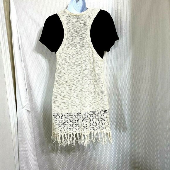 Oh MG! Sweater Cardigan Fringed Open Front Casual‎ - Picture 3 of 5